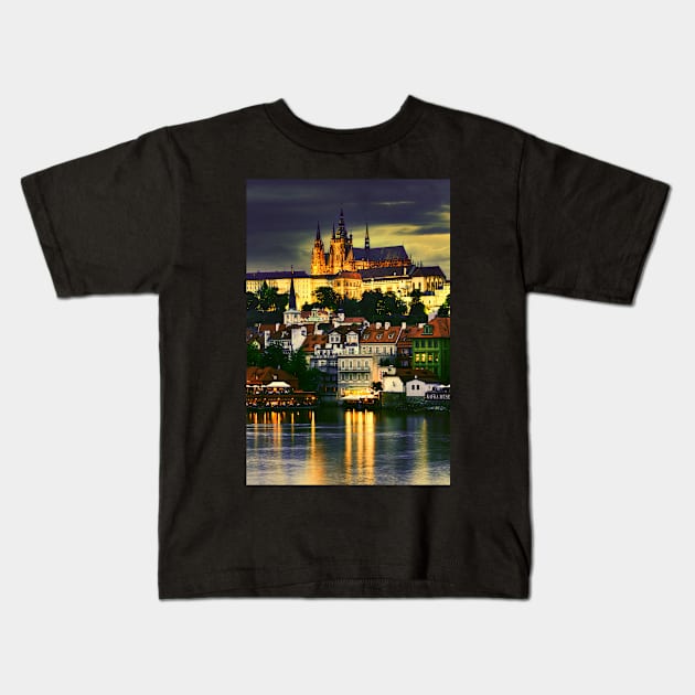 Prague sunset Kids T-Shirt by dags